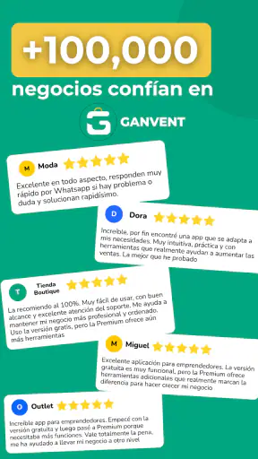 Ganvent Crea tu tienda online screenshot