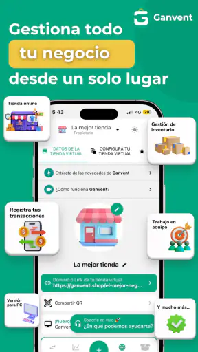 Ganvent Crea tu tienda online screenshot