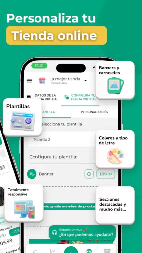 Ganvent Crea tu tienda online screenshot