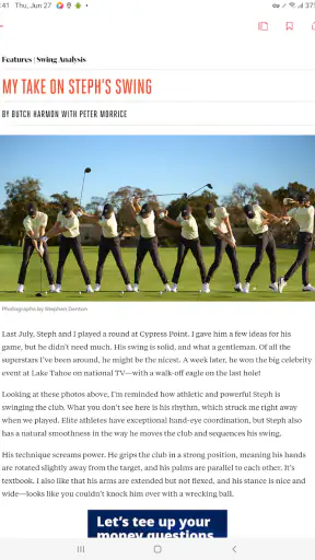 Golf Digest Magazine screenshot
