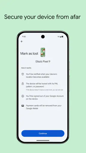 Google का Find Hub ऐप्लिकेशन screenshot
