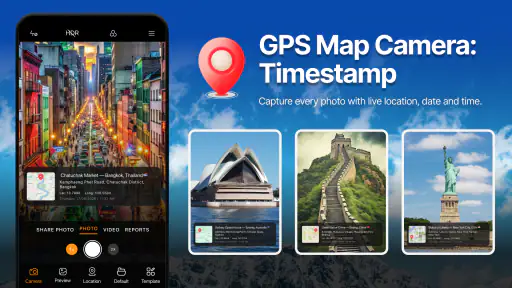 GPS Map Camera・Photo Timestamp screenshot