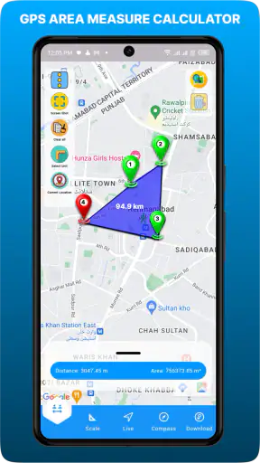 GPS भूमि क्षेत्र माप screenshot