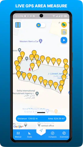 GPS भूमि क्षेत्र माप screenshot