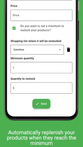 Grocery shared list and pantry screenshot