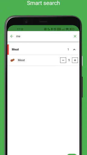 Grocery shared list and pantry screenshot