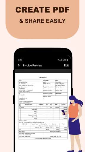 Gst invoice and billing app screenshot