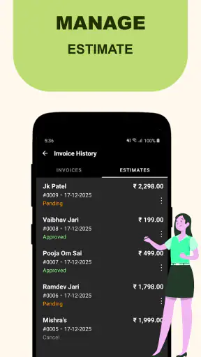 Gst invoice and billing app screenshot