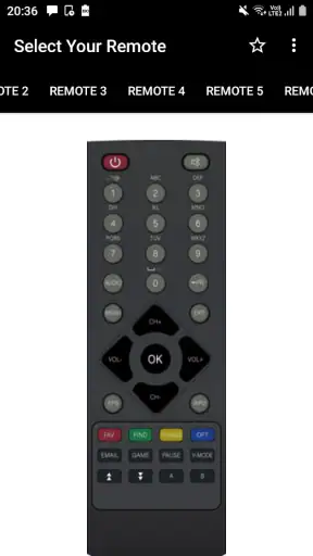 GTPL Remote Control Mobile App screenshot