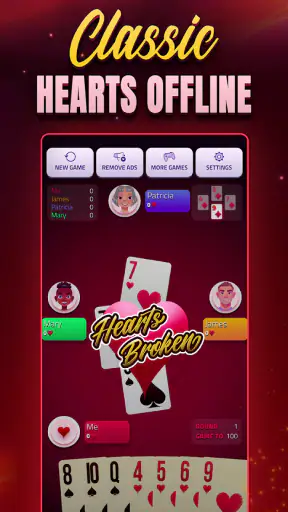 Hearts Single Player - Offline screenshot