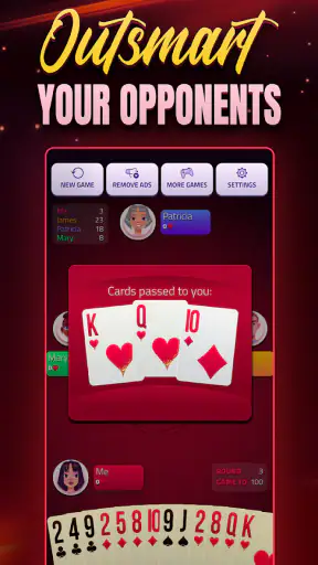 Hearts Single Player - Offline screenshot