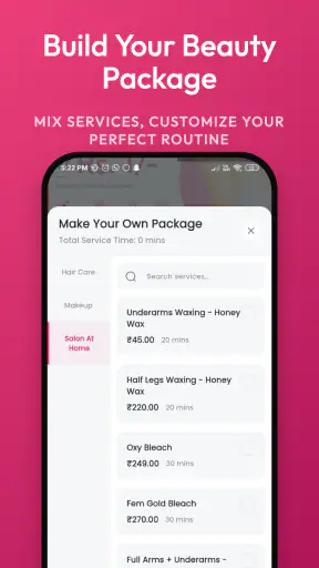 Hello Mam salon at Home App screenshot