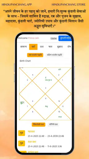 Hindu Panchang Kundli Rashifal screenshot