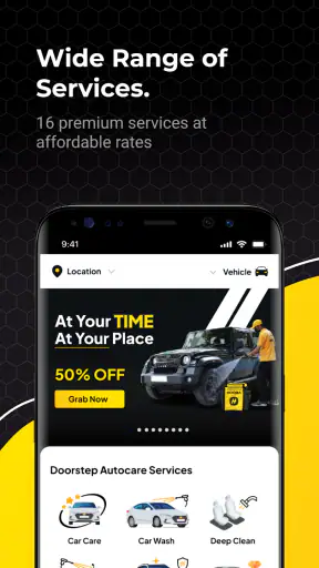 हूरा: कार और बाइक वॉश ऐप screenshot