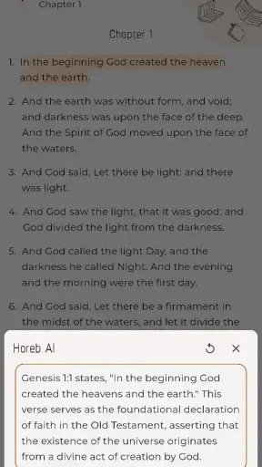 Horeb Reference Bible screenshot