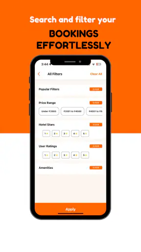 Hourly Rooms Hotel Booking App screenshot