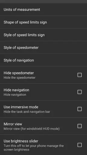 HUD Speed limits and alerts screenshot