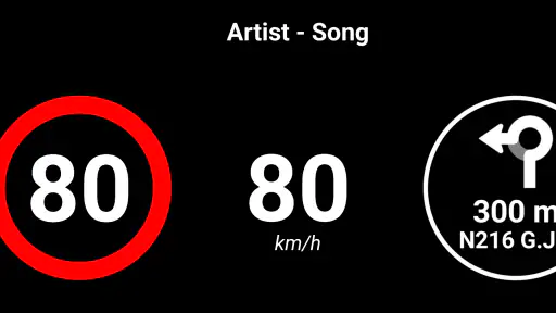 HUD Speed limits and alerts screenshot