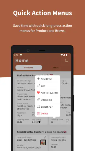 iBrewCoffee - Coffee Journal screenshot