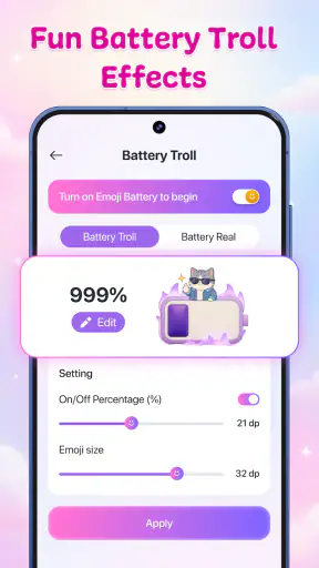 IconBatt: Emoji Battery Style screenshot