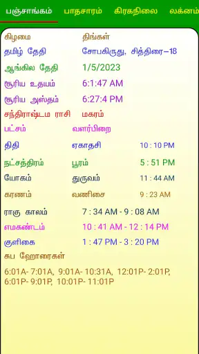 ICS Software Tamil AstrologyS1 screenshot