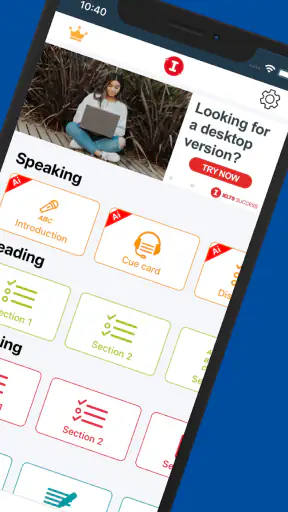 IELTS Exam Practice Assistant screenshot