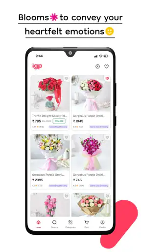 IGP: Flowers, Cakes, Gifts App screenshot