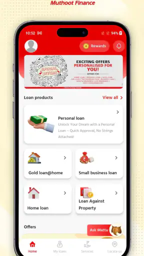 iMuthoot Muthoot Finance Loans screenshot