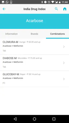 India Drug Index screenshot