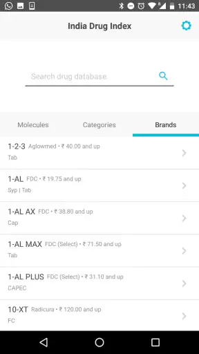 India Drug Index screenshot