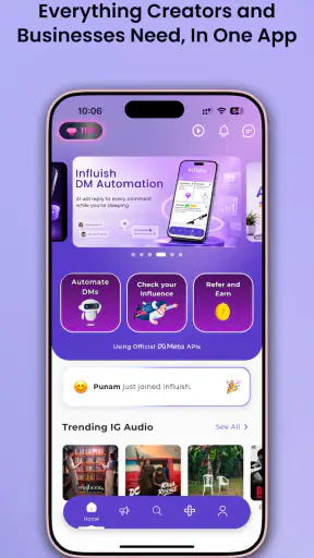 Influish: Home of Creators screenshot