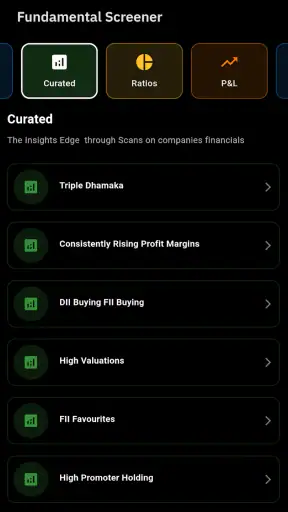 Intraday Screener screenshot
