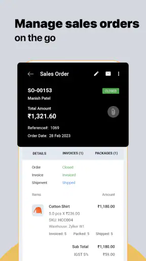 Inventory Management App -Zoho screenshot