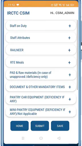 IRCTC CSIM screenshot