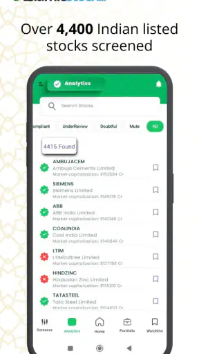IslamicStock - Screener India screenshot