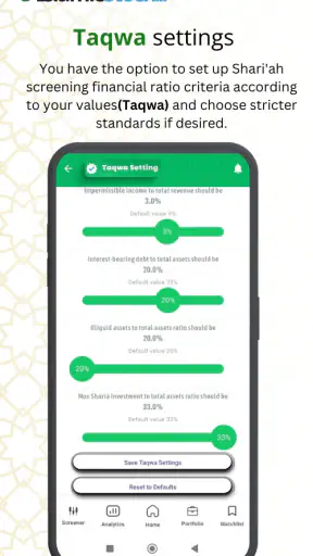 IslamicStock - Screener India screenshot