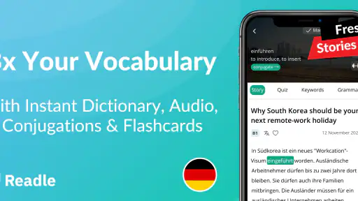 Learn German Daily with Readle screenshot