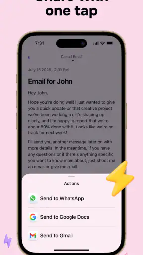 Letterly: Write by Voice & AI screenshot