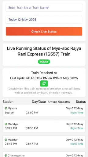LiveTrain, PNR & Food Delivery screenshot