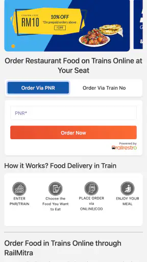 LiveTrain, PNR & Food Delivery screenshot