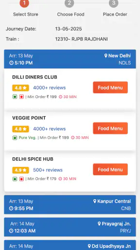 LiveTrain, PNR & Food Delivery screenshot