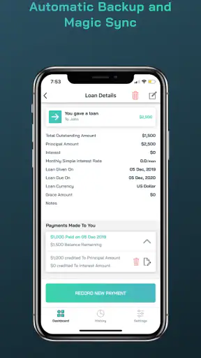Loan Book & Interest Manager screenshot