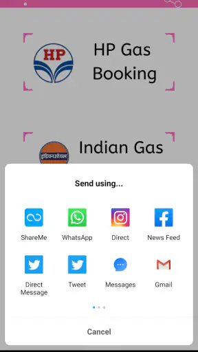 LPG Gas Booking Online (HP, In screenshot