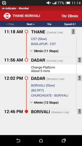 m-Indicator: Mumbai Local screenshot