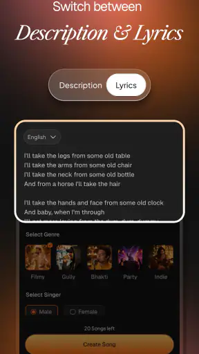 MakeMySong - AI Music & Songs screenshot
