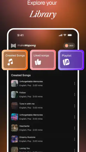 MakeMySong - AI Music & Songs screenshot