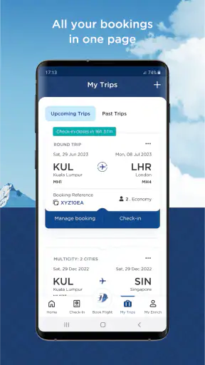 Malaysia Airlines screenshot
