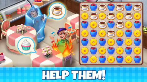 Manor Cafe - Match 3 Puzzle screenshot