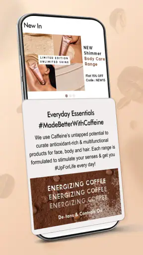 mCaffeine: Natural Skin Care screenshot