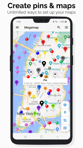 Megamap - Create pins & maps screenshot